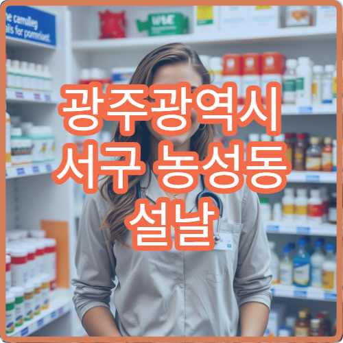 광주광역시 서구 농성동 설날 구정 연휴 약국 운영 정보