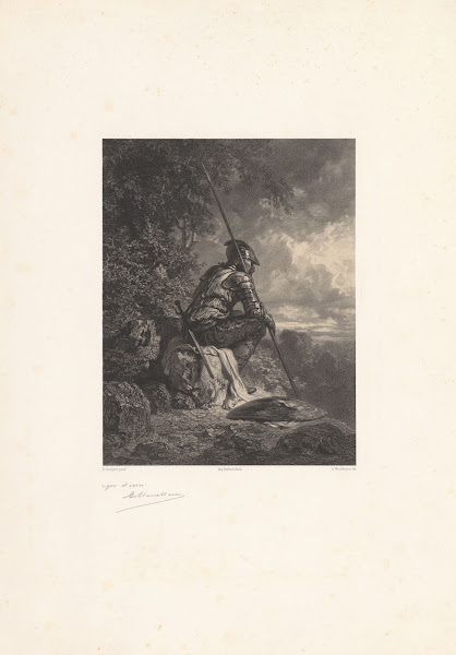 Seated soldier seen from the back in a landscape 1848 1862