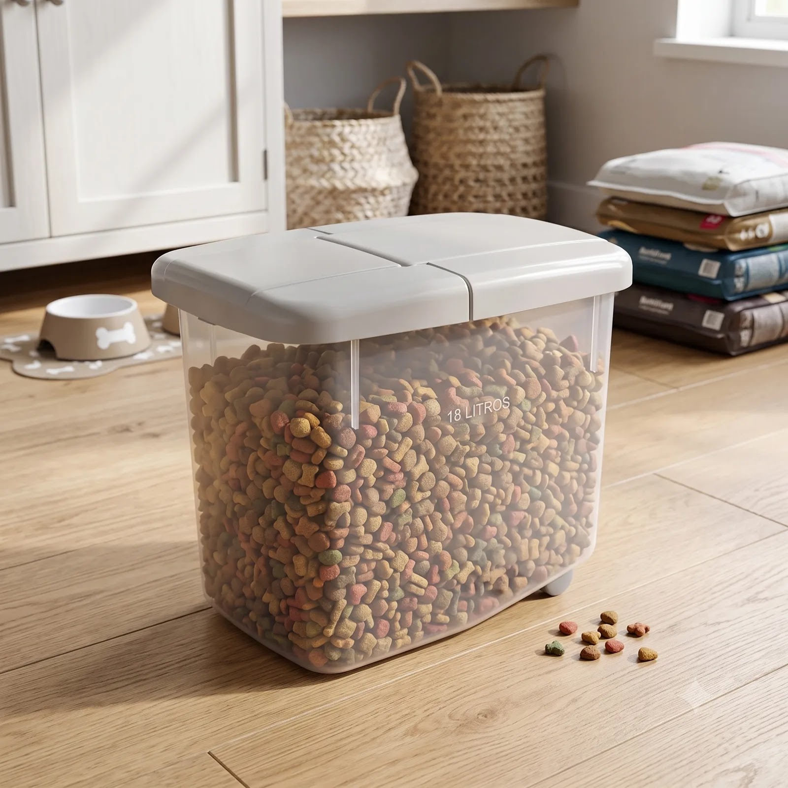 Multi Contenedor Transparente Con Rueditas 18l