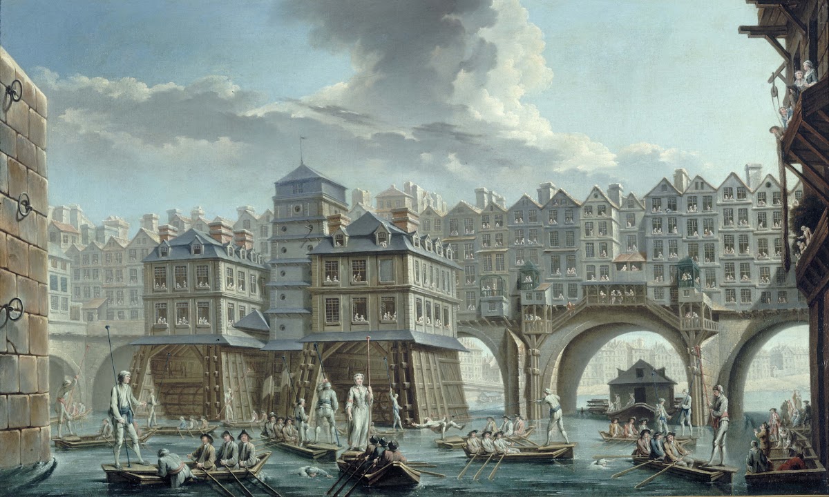 La joute des mariniers entre le pont Notre Dame et le pont au Change 1756