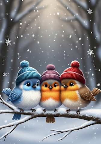 Cozy Winter Birds