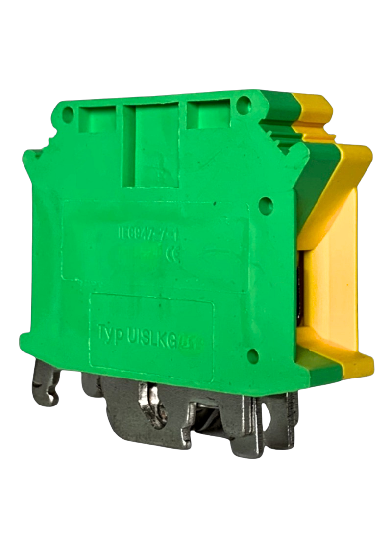 Terminal Block Grounding 125A M4 Yellow Green