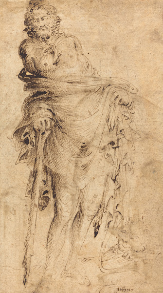 Hercules Leaning on His Club recto c 1440
