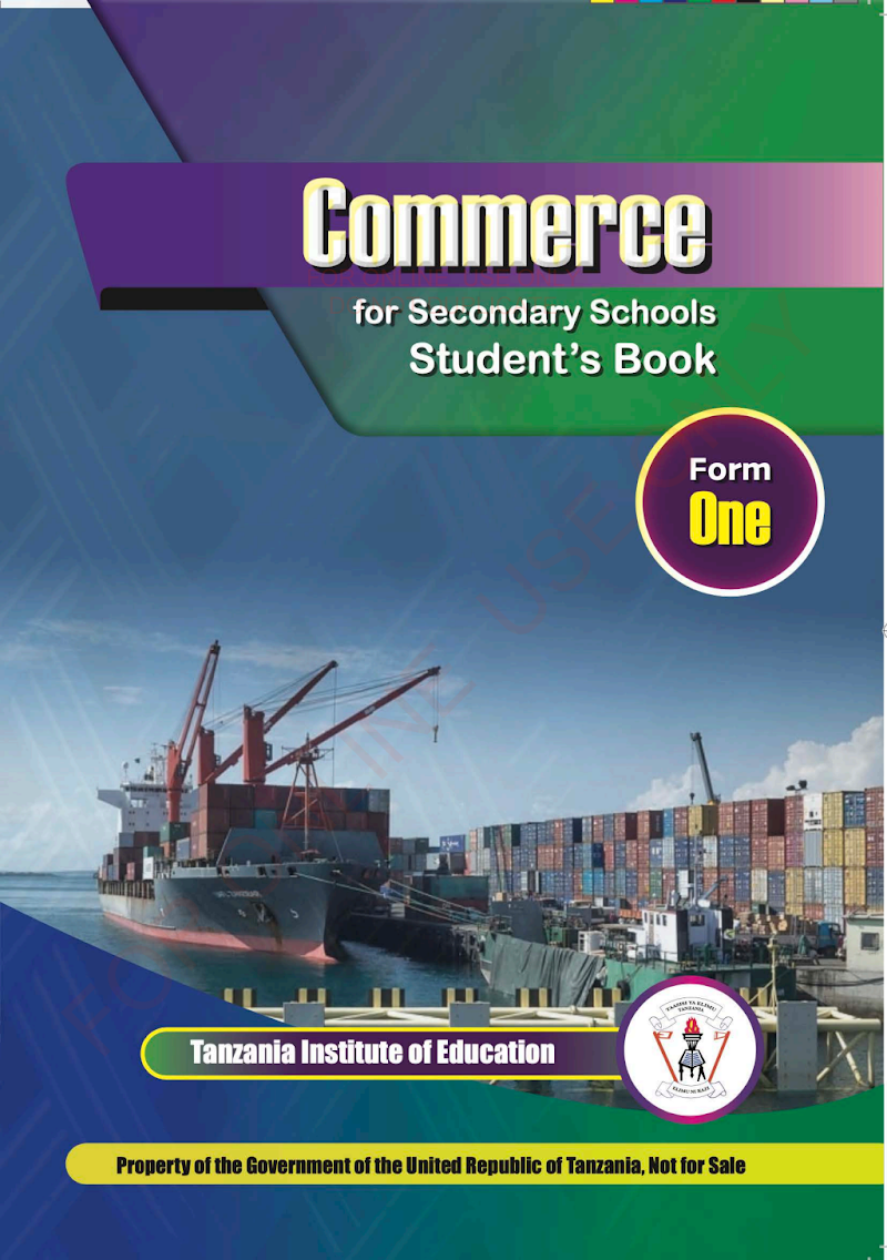 Form One Commerce TIE Book New Syllabus for Tanzanian Ordinary Level Secondary Schools