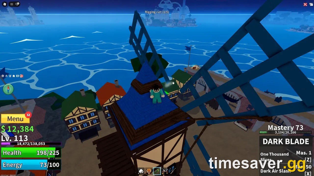 Pirate Village windmill in the reworked Blox Fruits Sea 1