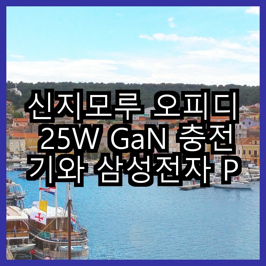 신지모루 오피디 25W GaN 충전기와 삼성전자 PD PPS 25W의 차이점은? 어떤 선택이 더 나을까? 썸네일