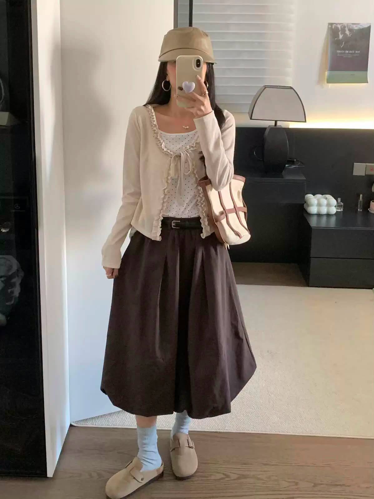 Chân váy dài MEELUMI dáng bí trơn kèm nịt XONXEN SHOP 22210 – Image 2