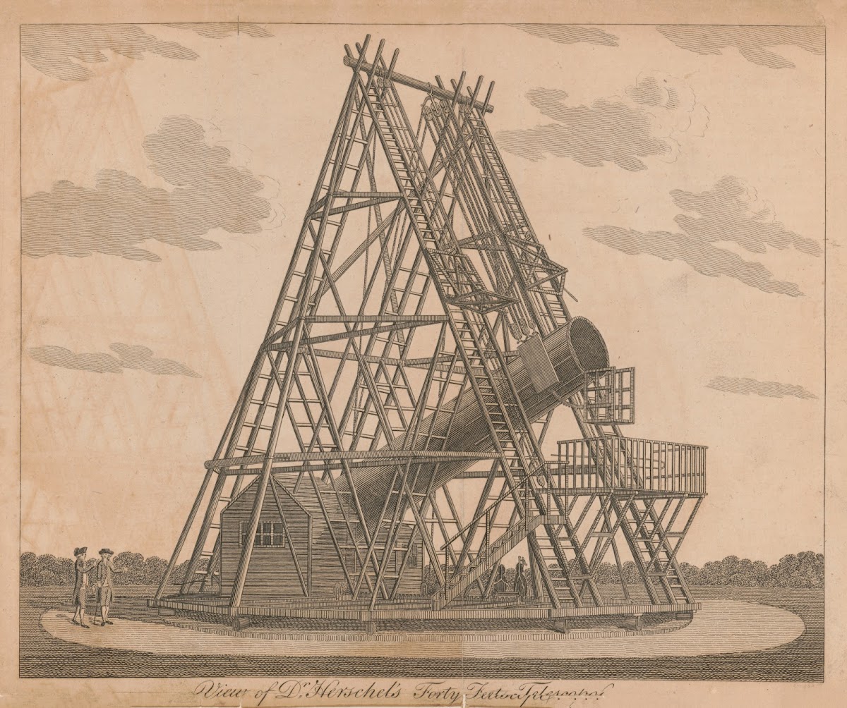 View of Dr Herschels forty feet telescope 19th century