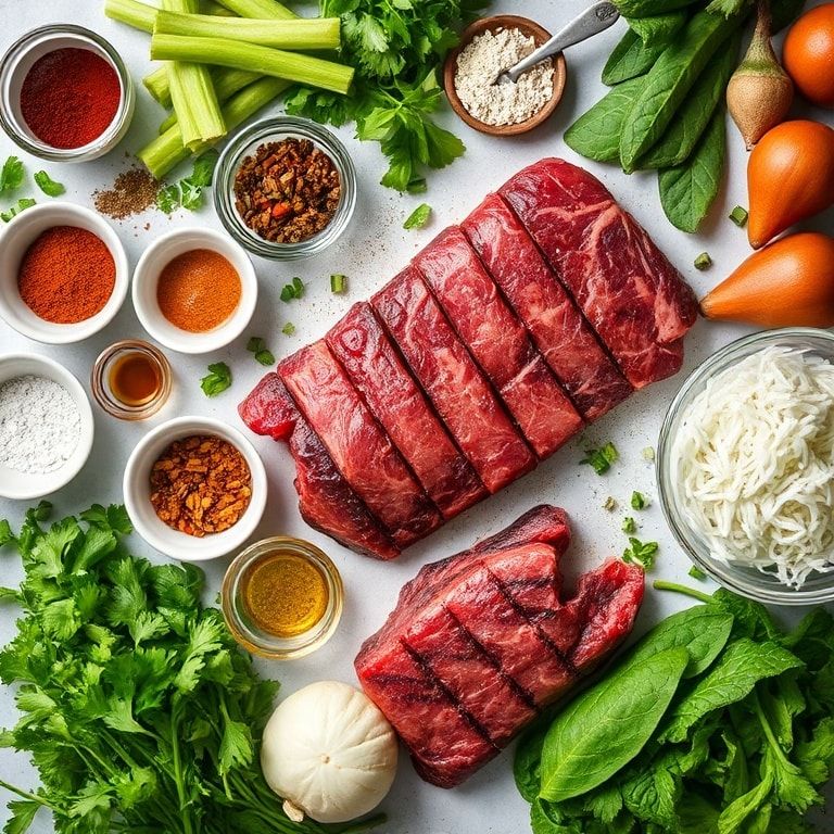 Ingredients for Crying Tiger Beef: Grilled Thai Steak for Flavor Lovers – Easy & Juicy BBQ Delight
