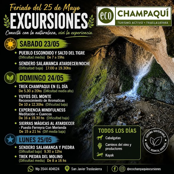 Ecochampaqui Excursiones Feriado 25 de Mayo