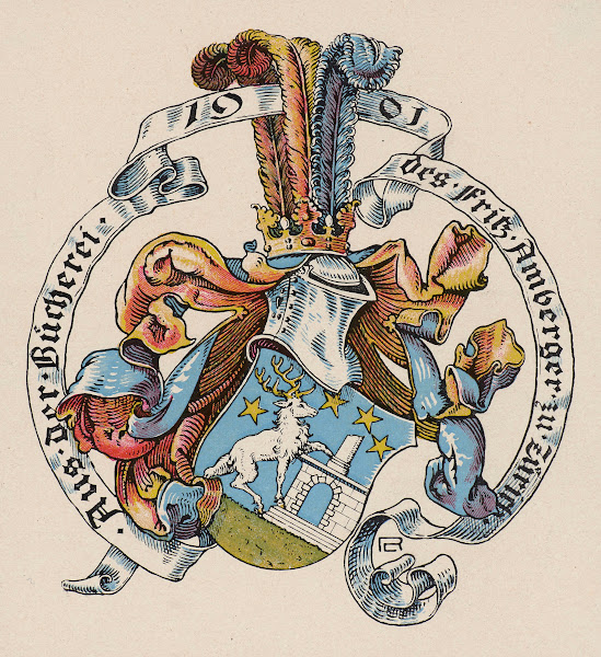 Bookplate Aus der Bücherei des Fritz Amberger zu Zürich 1901