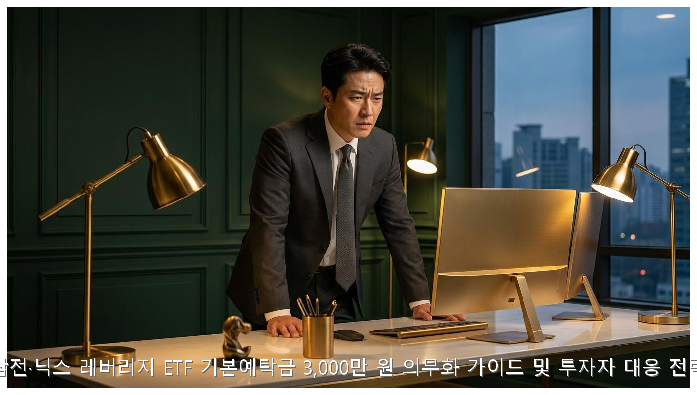 삼전·닉스 레버리지 ETF 기본예탁금 3,000만 원 의무화 가이드 및 투자자 대응 전략 핵심 안내 및 분석 인포그래픽 (2)