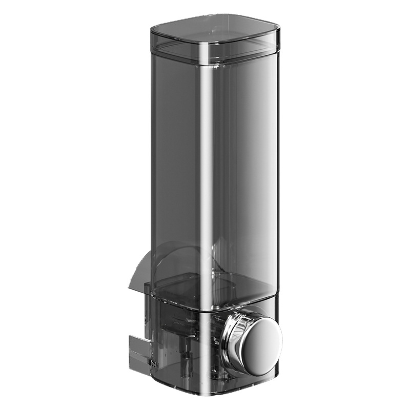 Hanging soap dispenser, transparent, no drilling