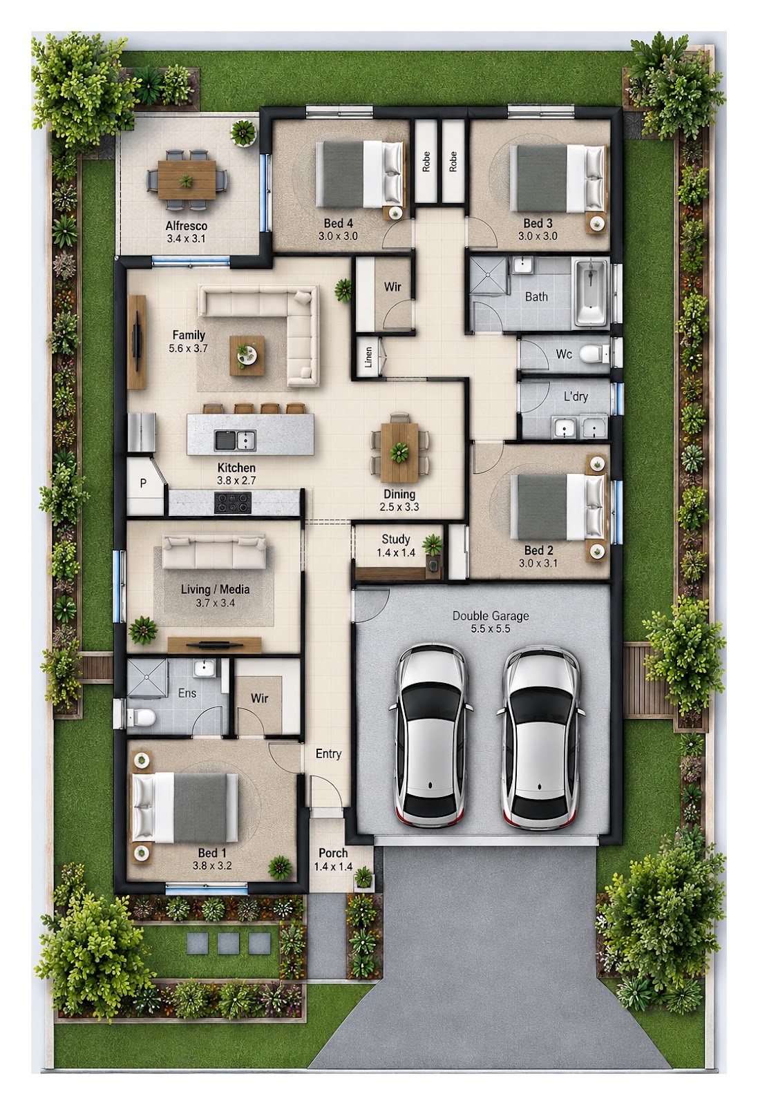 House and Land Investment Property in Warnervale, NSW (3.94% Yield) | Aus Investment Properties - Floor Plan 1