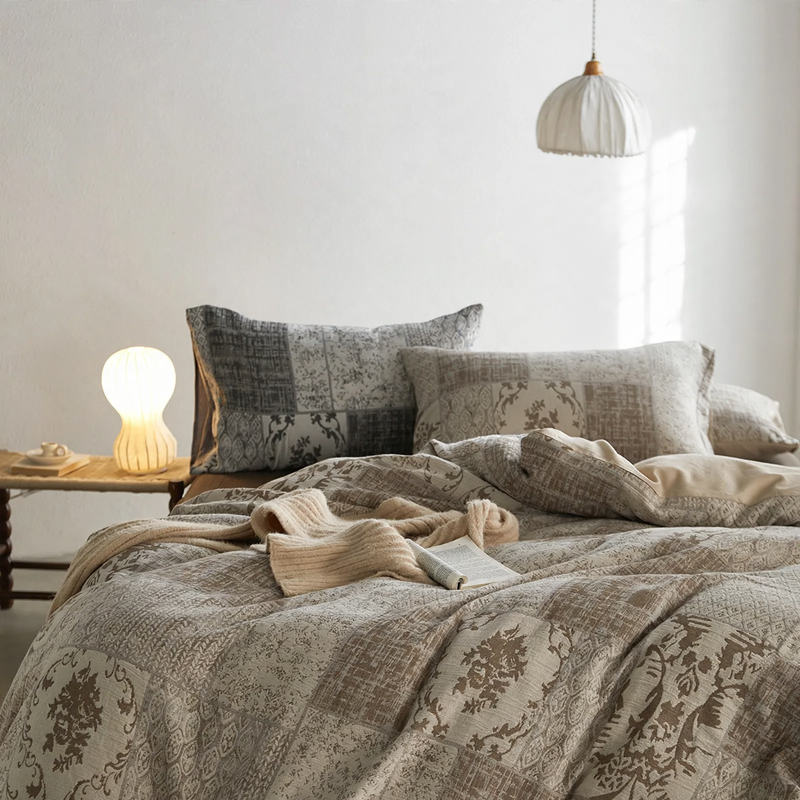 Bedding Set Cotton, Vintage Style, 4-piece