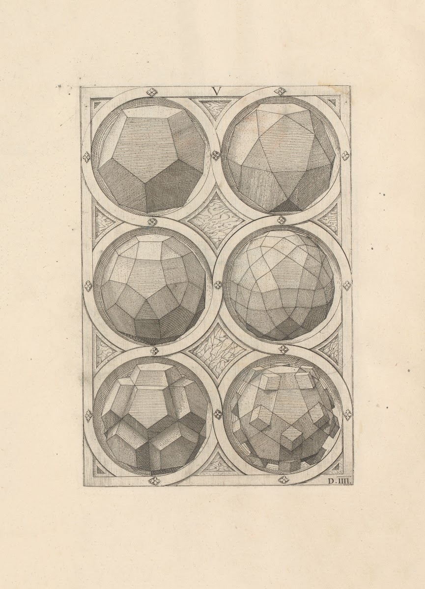 Perspectiva Corporum Regularium Perspective of regular solids Pl17 1568