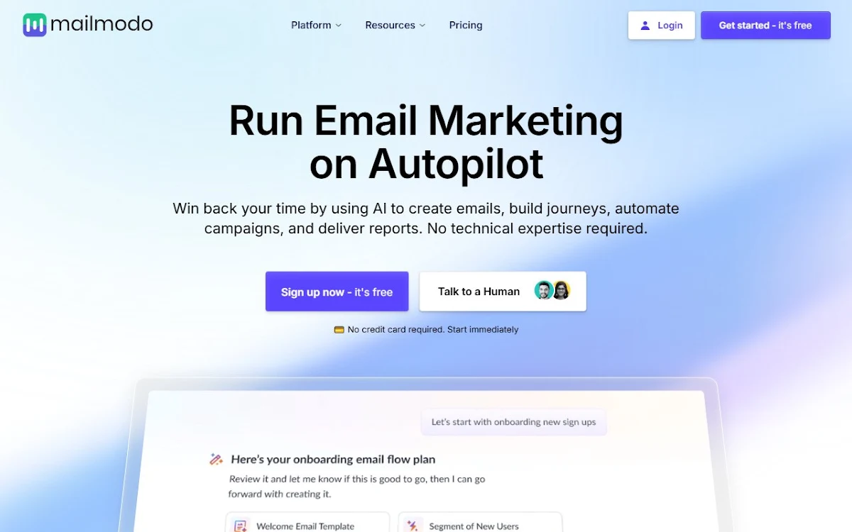 Captura de Mailmodo