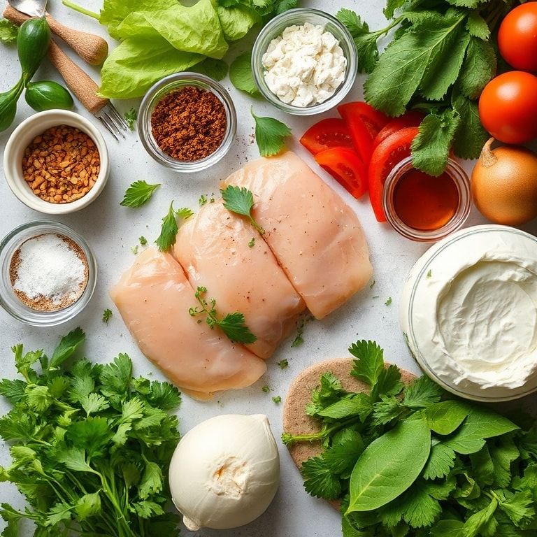 Ingredients for Easy Chicken Caesar Wraps Ready in 25 Minutes—Fast, Homemade Wraps