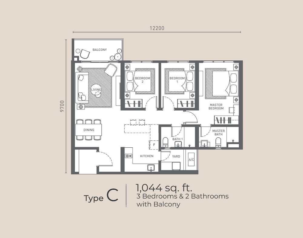 Arunya Residences KL North 户型图