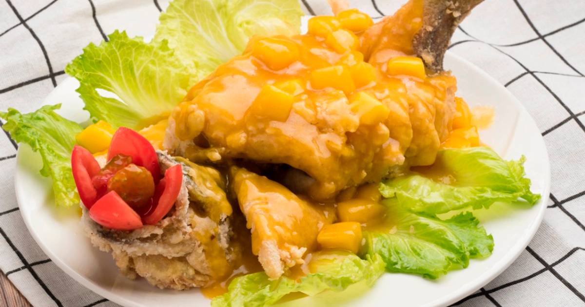 Cá chẻm sốt xoài