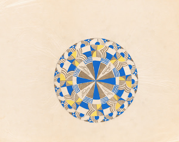 Graphic design drawings for Barricini Candy packages Study wheel pattern lid des