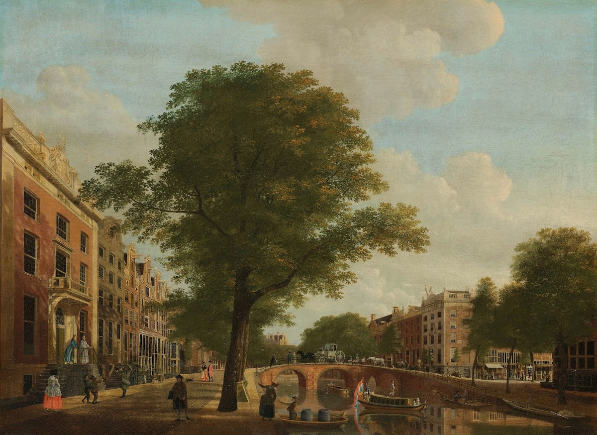 View of the Herengracht near tje Leidsestraat Amsterdam 1774