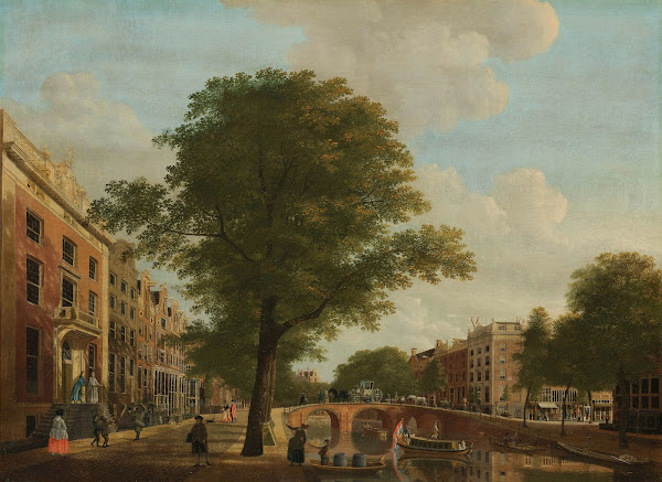 View of the Herengracht near tje Leidsestraat Amsterdam 1774