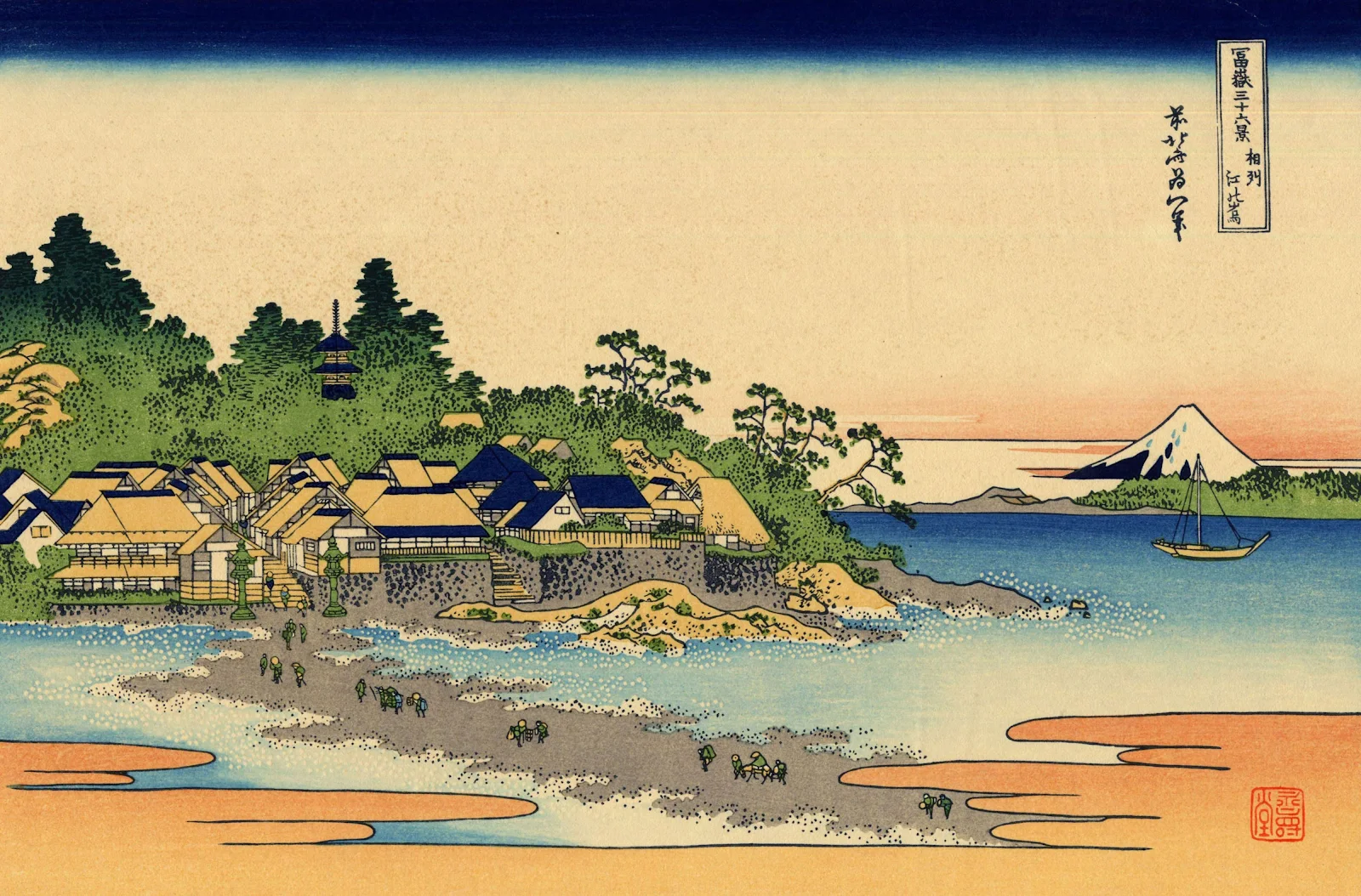 A Stunning Ukiyo-E, Japanese Art, Artwork 4K Desktop and Mobile Wallpaper Background (4000x2635)