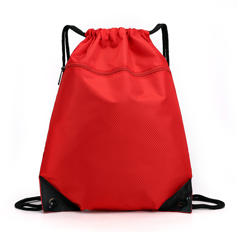 Sporty backpack made of Oxford fabric with drawstring