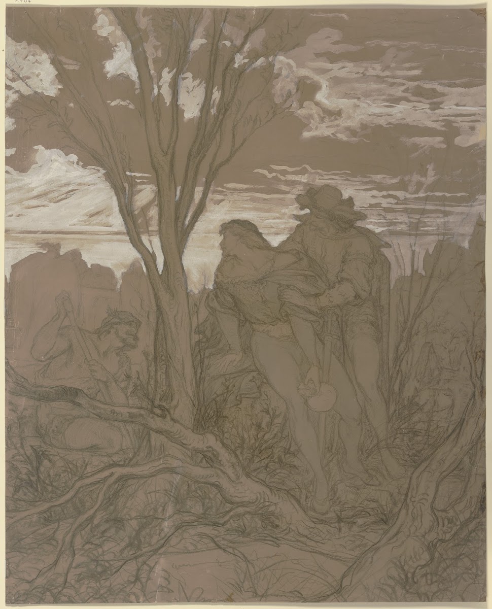 Hamlet und Horatio auf dem Kirchhof ca 1868