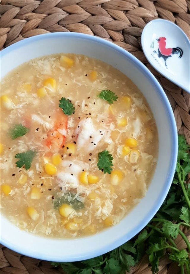 Súp Bắp Trứng Tôm