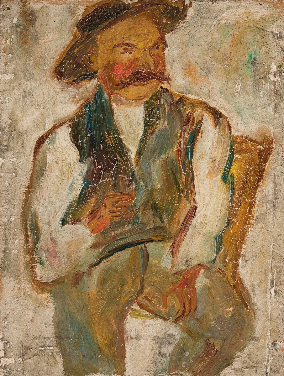 Study of a peasant in a hat 1920