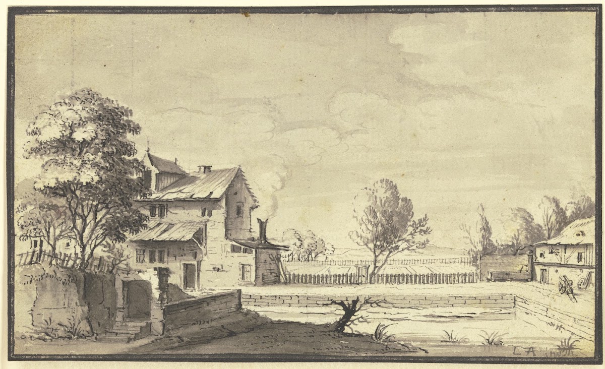Ein Bauerngut an einem Flüßchen 1744