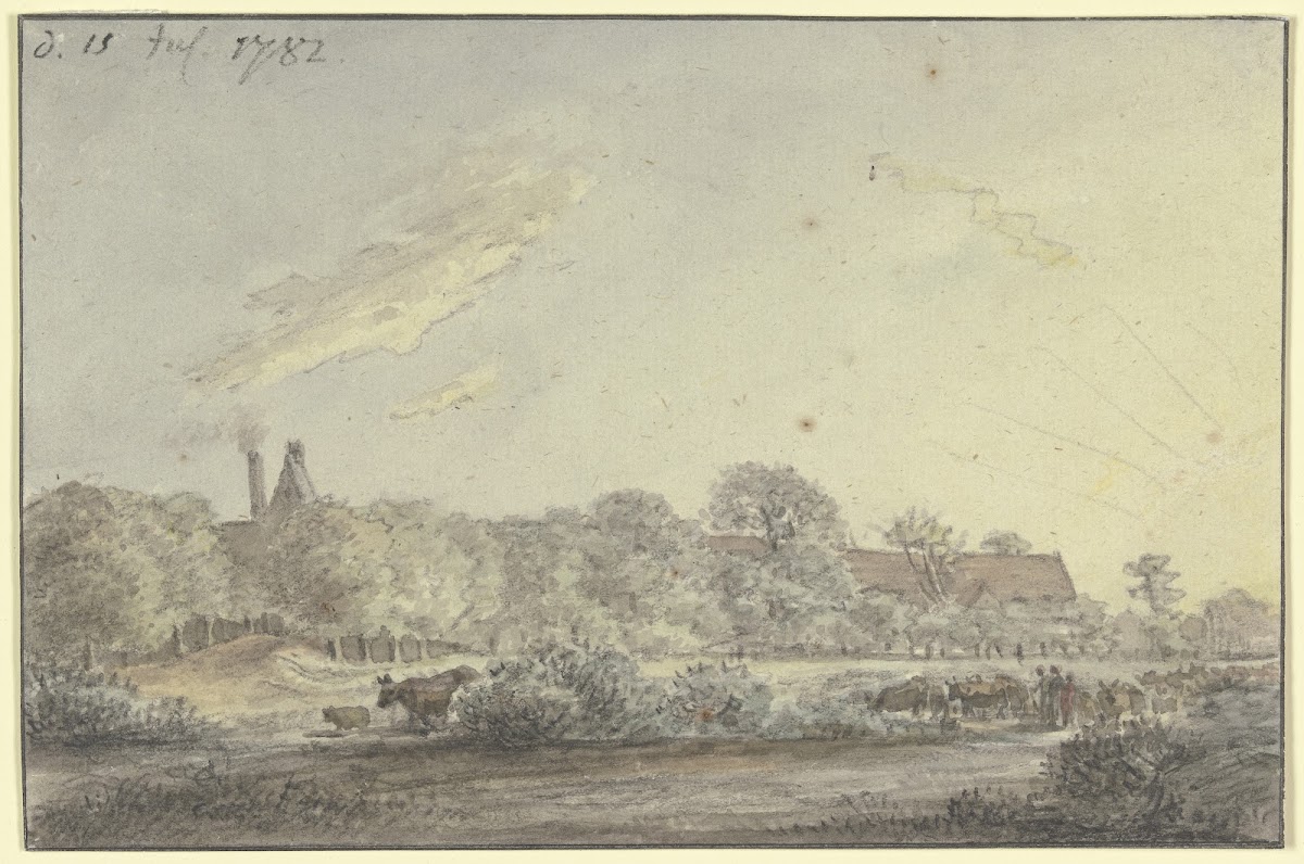 Village between trees 1782