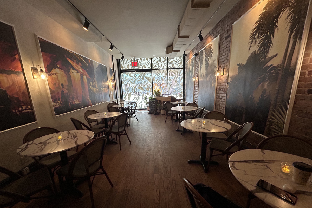 The dining room at No More Cafe