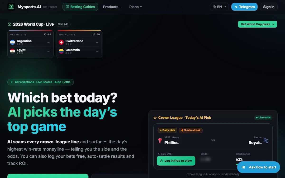 Captura de Mysports.AI