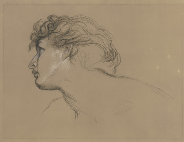 Kopf des Hamlet aus Hamlet und Horatio ca 1868