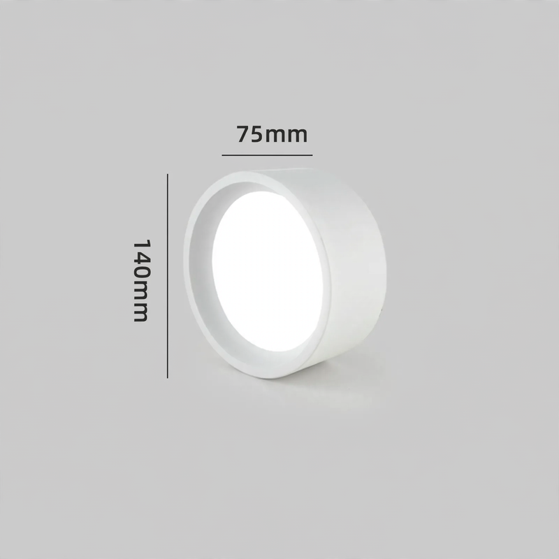 Surface-mounted ceiling light, LED, round