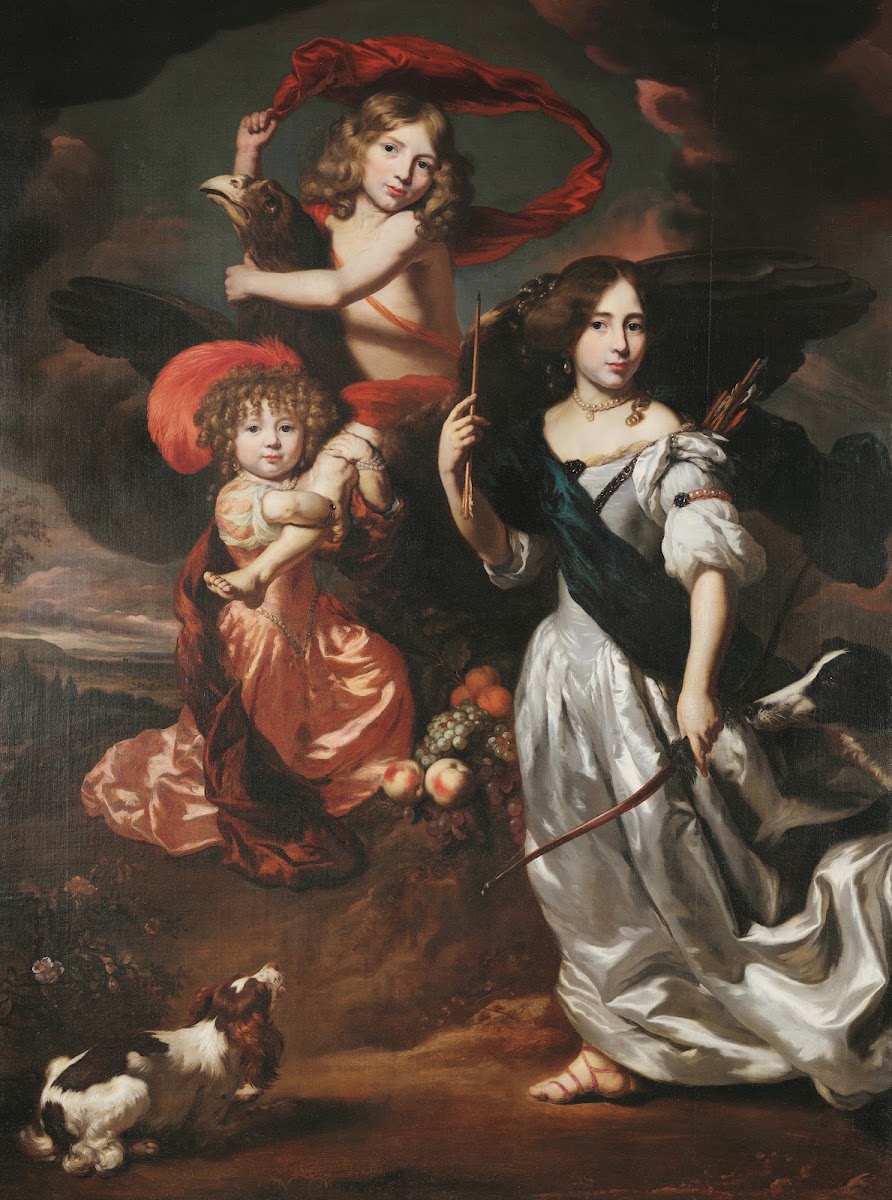 Portrait of Three Children as Ceres Ganymede and Diana 1673