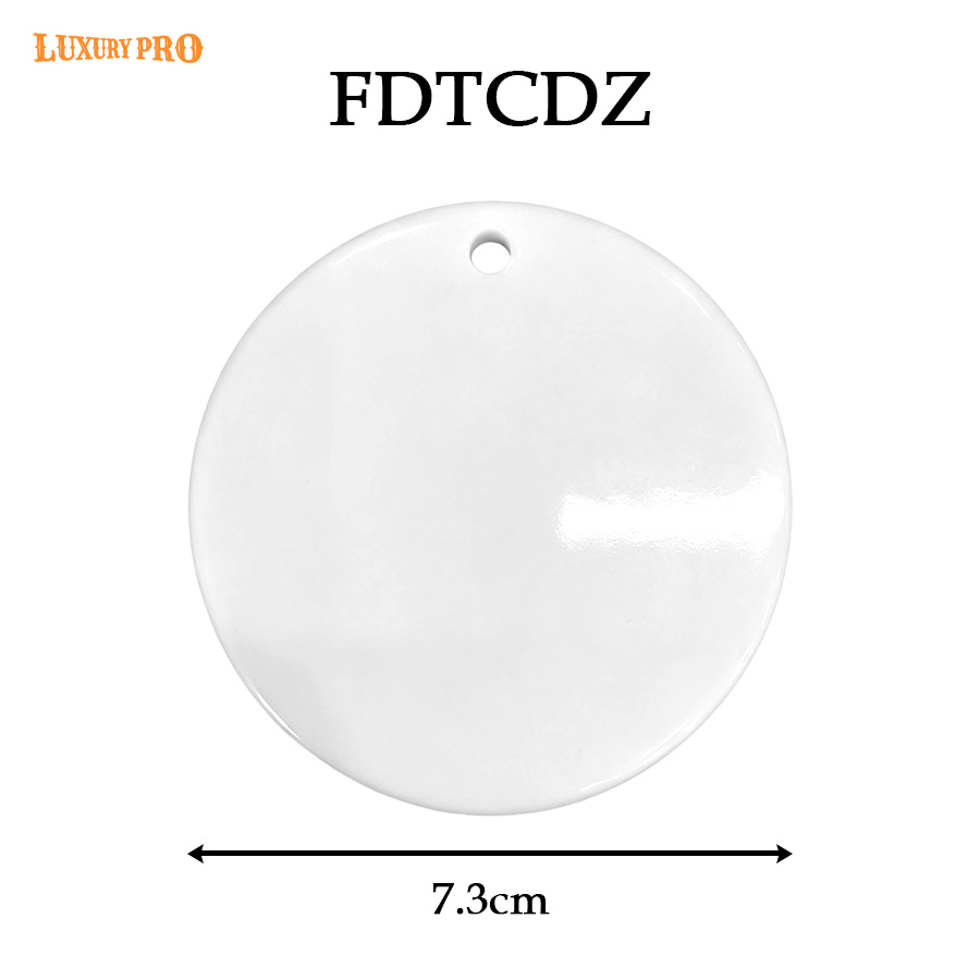 Embossed Ceramic Pendant