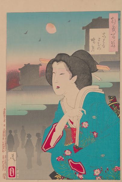 Theater district dawn moon Shibaimachi no akatsuki 1885 1892