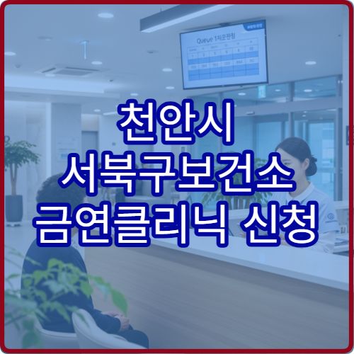 천안시 서북구보건소 금연클리닉 신청 방법 니코틴 패치 지원 여부