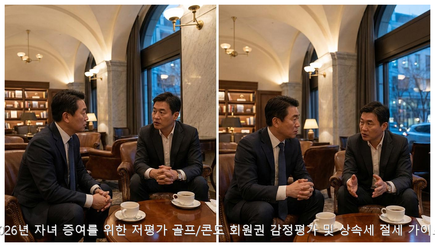 2026년 자녀 증여를 위한 저평가 골프/콘도 회원권 감정평가 및 상속세 절세 가이드 핵심 안내 및 분석 인포그래픽 (6)