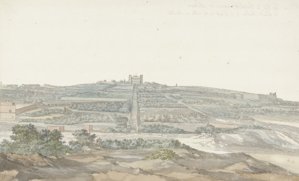 Gezicht op Vedala paleis van de grootmeester gelegen in het Boschetto op Malta 1