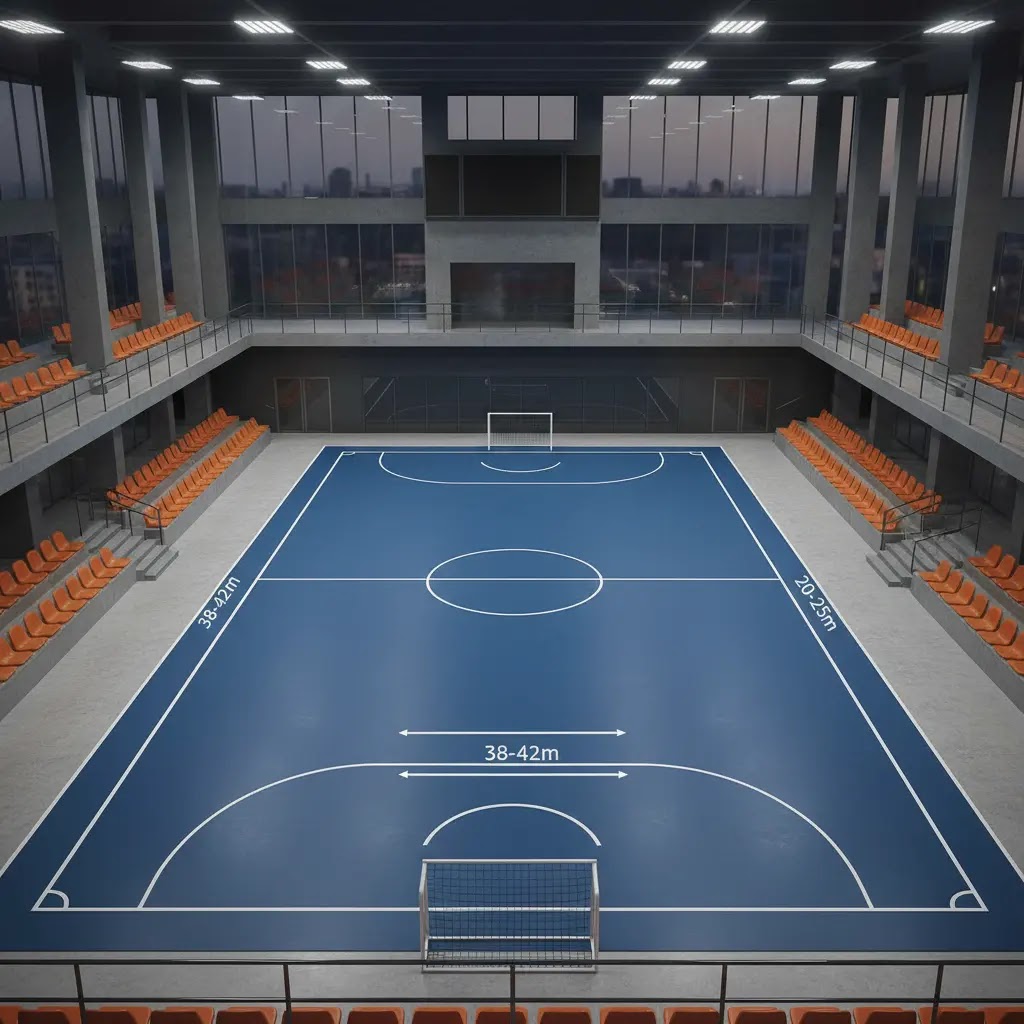 Berapa ukuran lapangan futsal indoor