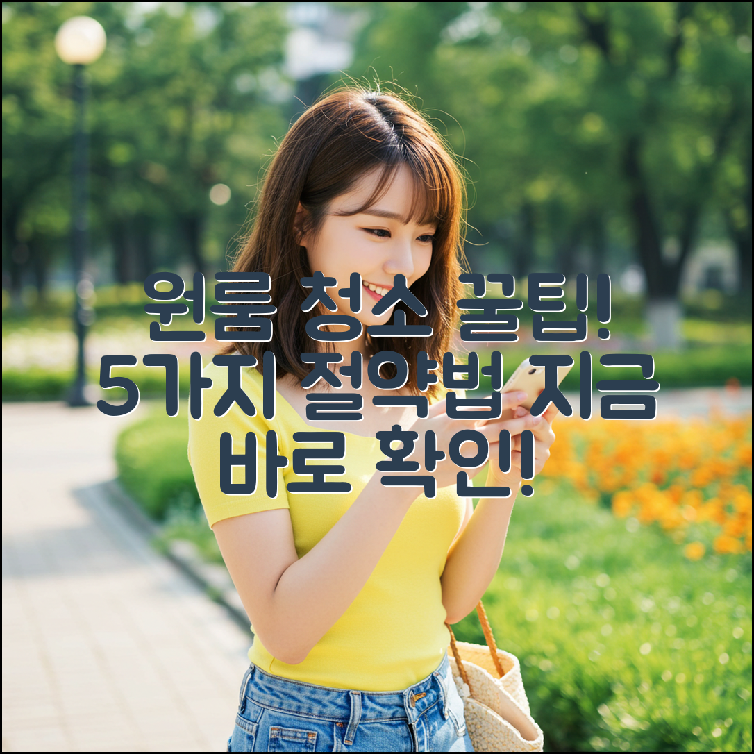 원룸 청소 비용 5가지 절약 꿀팁