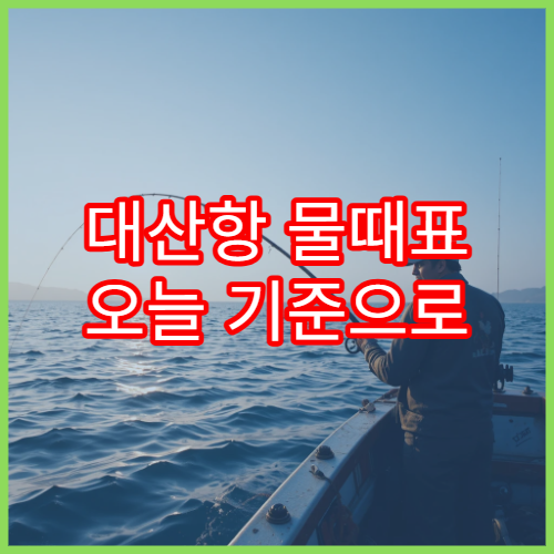 대산항 물때표 오늘 기준으로 조수간만과 낚시 가능한 시간 확인