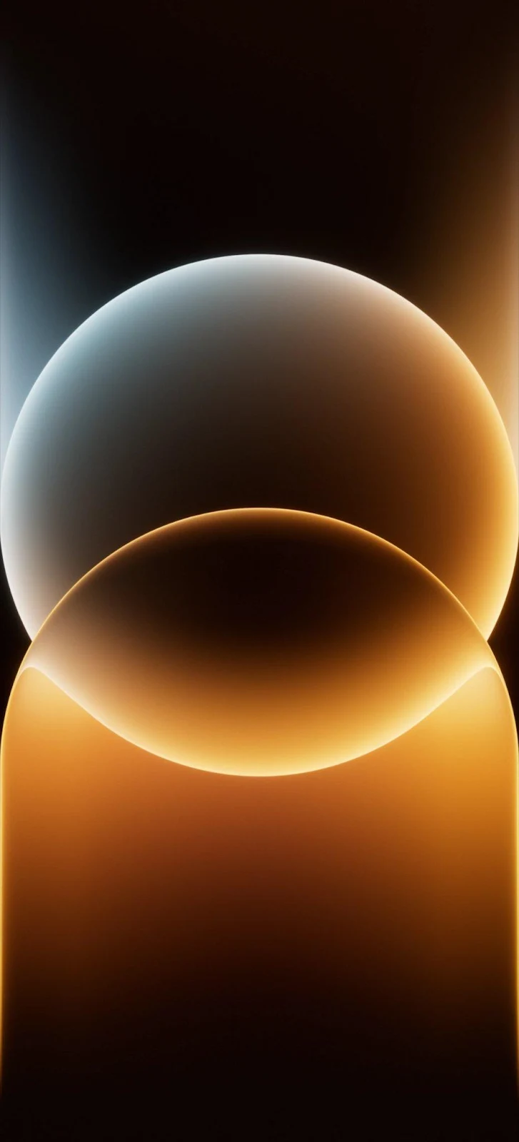 Warm And Cool Glowing Abstract Spheres - Digital Abstract Art iPhone Wallpaper (931x2048)