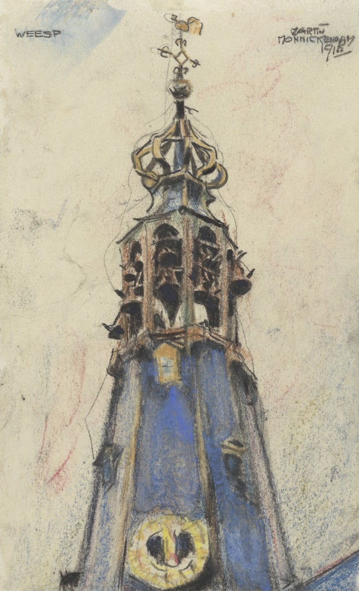 Kerktoren te Weesp 1915
