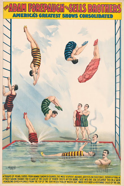 A troupe of pearl divers from Hawaii Sandwich Islands  A veritable circus of the